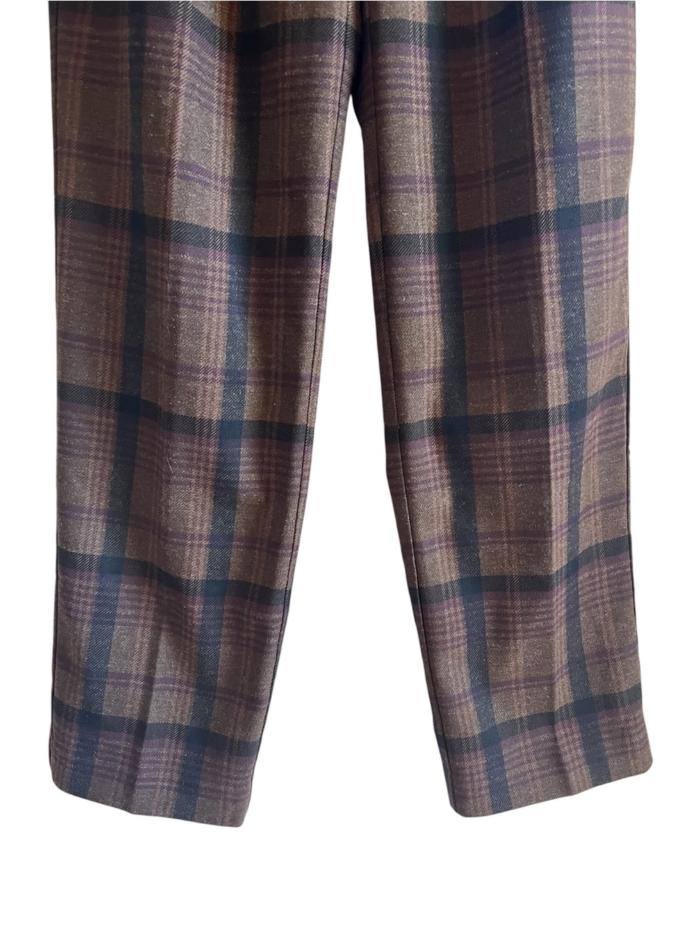 Babaton Nightscape pleated wool blend plaid pants size 2 excellent condition - Picture 4 of 12